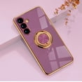 thumbnail image 3 of Funda de teléfono con soporte de anillo de Metal chapado para Samsung Galaxy S24, S22, S23 Ultra, S21, FE, S20 Plus, A15, A52, A25, A53, A55, Note 20, 3 of 5
