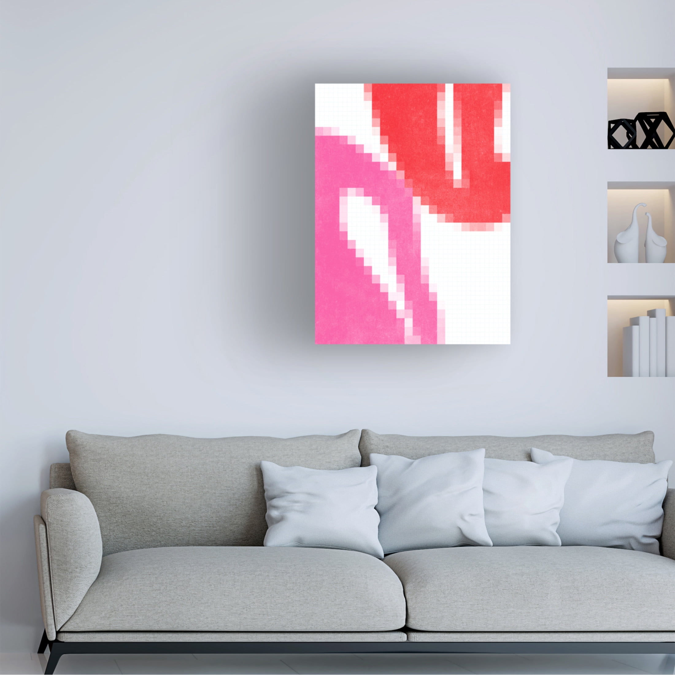 Trademark Fine Art June Erica Vess Pixel Leaves II Canvas Wall Art