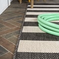 thumbnail image 5 of JONATHAN Y SANTA MONICA 4 x 6 Area Rug, Negril Two-Tone Wide Stripe - Black/Beige, SMB203B-4, 5 of 9