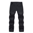thumbnail image 4 of Taigaofy Men's Winter Fleece Lined Hiking Pants With Zip Pockets Waterproof Quick-Dry Travel Fishing Work Outdoor Pants Black L, 4 of 8