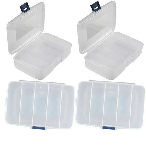 4Pcs Plastic Tool Screws Storage Box Craft Organizer Small Part Container Case
