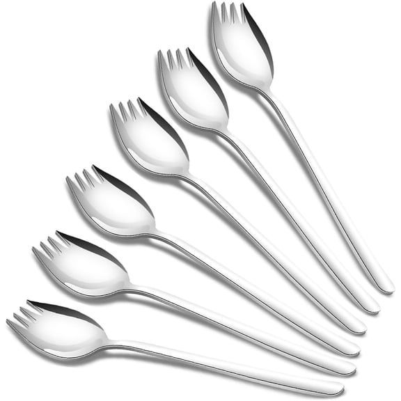 Sporks, Stainless Steel Spoons Forks Flatware Set Reusable for Household or Camping