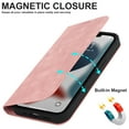thumbnail image 4 of Allytech Wallet Case for iPhone 13 Pro 6.1" Compatible with MagSafe, Support Wireless Charger Vegan PU Leather Flip Magnetic Stand Case with Card Holders [RFID Blocking], Pink, 4 of 12