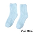 thumbnail image 4 of Cozy Fuzzy Home Socks, Polyester Winter Warm Socks with Elastic Cuff for Sleeping and Lounging (Yellow b, 1pair, One Size), 4 of 10