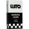 2PK-Listo Marking Pencil Refills Black - 72 / Box