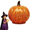thumbnail image 2 of Fall Decorations for Home,Battery Operated Led Pumpkin Light,Light Up Plastic Pumpkin for Halloween Fall Decor,Thanksgiving Rustic Decor,Small Lighted Pumpkin Decoration, Halloween Decorations,B 1PCS, 2 of 9