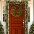 thumbnail image 5 of Danhjin Christmas Wreaths for Front Door, 14.17in Artificial Garland with Fake Green Plants for Home Decoration, Christmas Wreath for Indoor Outdoor Holiday Decor, 5 of 6