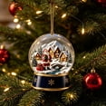 thumbnail image 5 of Christmas Snow Globe Ornament Church Scene Hanging Tree Pendant Decor, 5 of 6