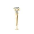thumbnail image 3 of ANGARA Natural Diamond Engagement Ring with Accents in 14K Yellow Gold for Women (Size-6mm| Color-K| Clarity-I3) | April Birthstone, Anniversary, Jewelry Gift for Women | Natural Diamond Ring, 3 of 9