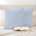 thumbnail image 3 of Blue Floral Boho Outdoor Waterproof Pillow Covers, Retro Ethnic Tribe Abstract Art Decorative Square Throw Pillowcase Sofa Cushion Sham for Patio/Couch/Chair, 16"x16" 2 Pack, 3 of 8