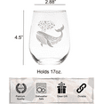 thumbnail image 4 of C&M Personal Gifts 17 oz Patterned Whale Design Stemless Wine Glass, 4 of 5