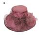 thumbnail image 1 of Flor Red Hilo Sombrero para el sol Playa Protector solar Sombrero para el sol Mujer Organza Sombrero de copa Wmkox8yii jkg5769, 1 of 2