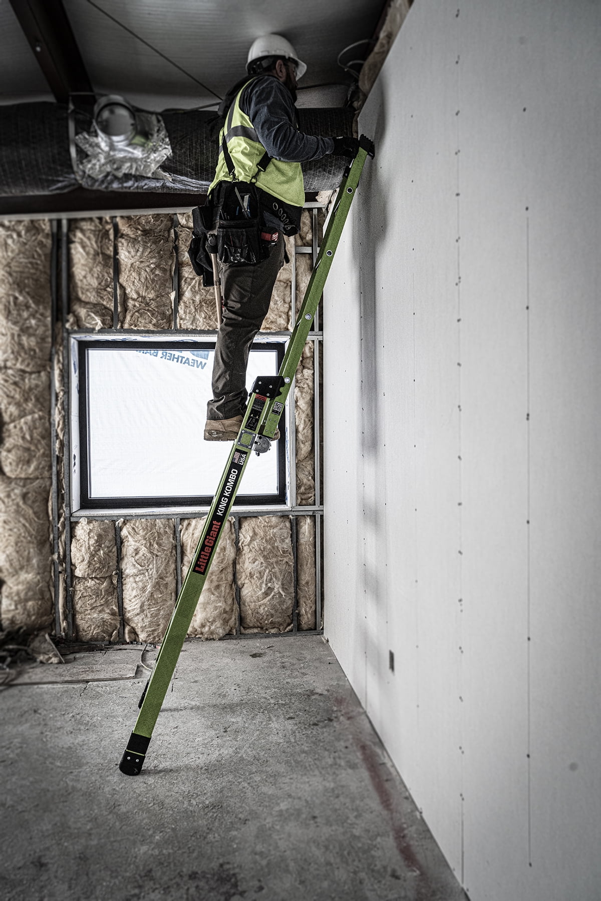 Little Giant Ladder Systems King Kombo 8'-14' Fiberglass 3-in-1 Combo Ladder, Type 1AA - 375 lbs. Rated