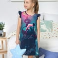 thumbnail image 4 of Xecao DJ Panda Hot Air Balloon Print Pajama Dresses for Girls, Princess Pajama Dresses,Nightgowns for Sweet Dreams,Sleepwear-Medium, 4 of 6