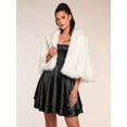 thumbnail image 4 of Black Satin Mini Dress With Spaghetti Straps And Tiered Flared Hem, 4 of 6