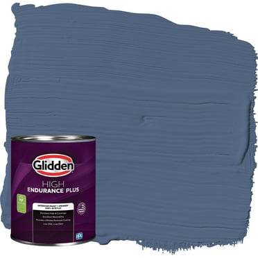 Glidden HEP Interior Paint & Primer Stained Glass / Blue, Eggshell, 1 Quart