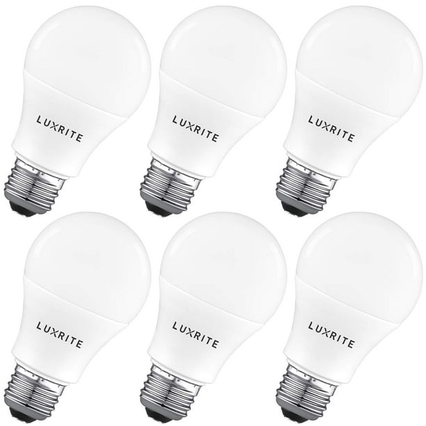 Luxrite Bombilla Led A19 Equivalente A 100 W, 3000 K, Luz Blanca Suave, No Regulable, 1600 Lúmenes, Bombilla Led Estándar De 15 W, E26, Base Media, Certificación Ul, Perfecta Para Lámparas De Mesa E I