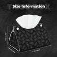 thumbnail image 6 of Lsque White Pineapples Printed Long Tissue Box Cover Holder, Facial Paper Organizer Dispenser,Triangle with Bottom Belt, PVC Leather Decorative Organizer, 6 of 9