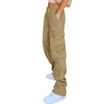 thumbnail image 3 of STARVNC Women High Waist Multi Pockets Zip Up Cargo Washed Distressed Pants, 3 of 5