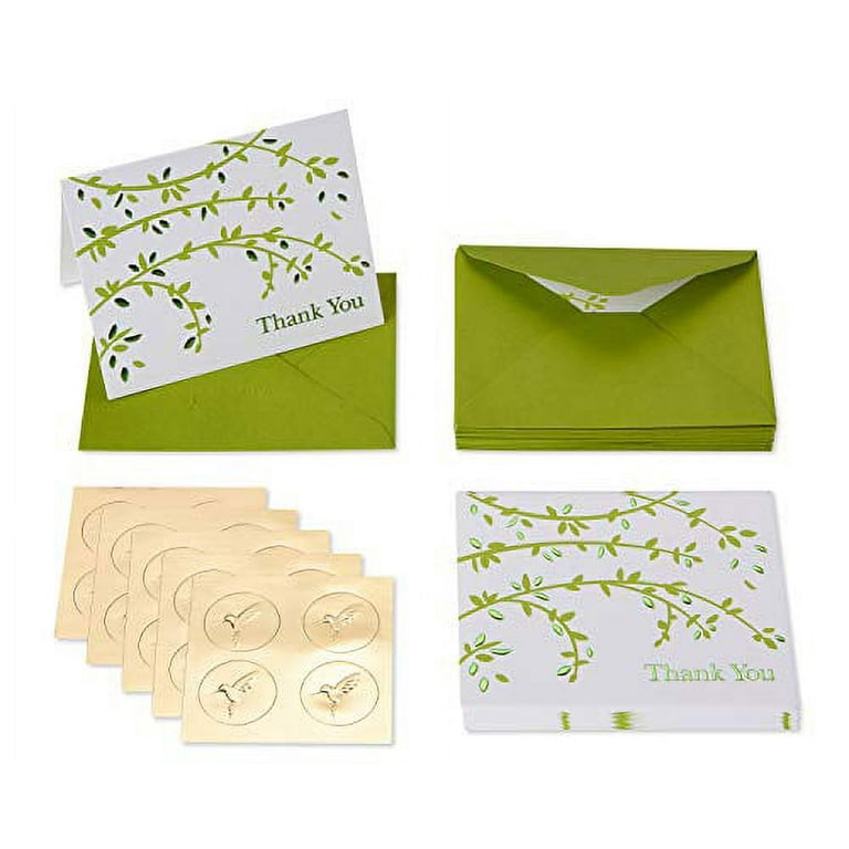 Papyrus Thank You Cards with Envelopes, Branches (20-Count) 