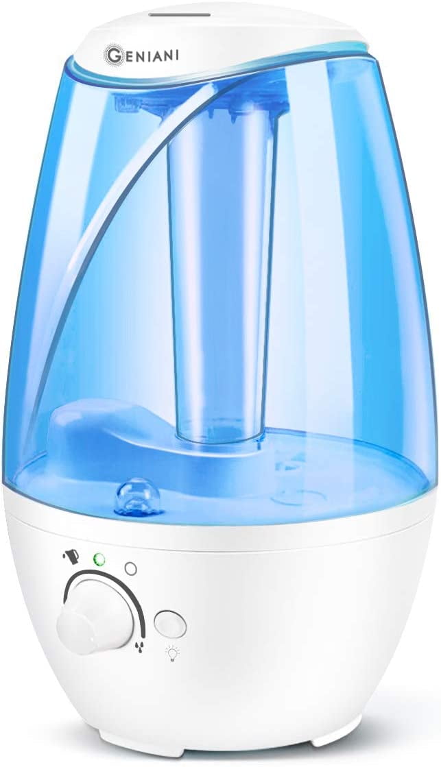 Auto Shut Off and Filter-Free GENIANI 2 L Ultrasonic Cool Mist Humidifier with Timer Best Air Humidifiers for Bedroom/Living Room/Baby with Night Light Whole House Solution 2 Year Warranty 
