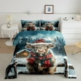 thumbnail image 2 of Highland Cow Bedding Comforter Sets Queen Winter Christmas Bedding Set Adults,Xmas Rustic Farm Animal Comforter Set Farmhouse Cabin Quilt Duvet Bedroom Decor 3 Pcs, 2 of 7