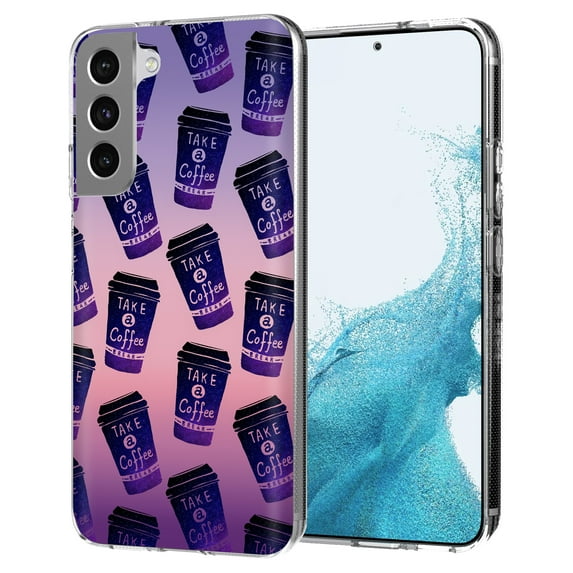 TalkingCase Slim Case Cover Compatible for Samsung Galaxy S22 Plus+ 5G, Take A Coffee Break Print, Lightweight,Flexible,Soft, USA