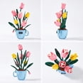 thumbnail image 2 of Flower Building Blocks Set with LED Light in Teacup Vase, Table Centerpiece Gift for Girlfriend, Valentine's Day, Mother's Day,567PCS, 2 of 6
