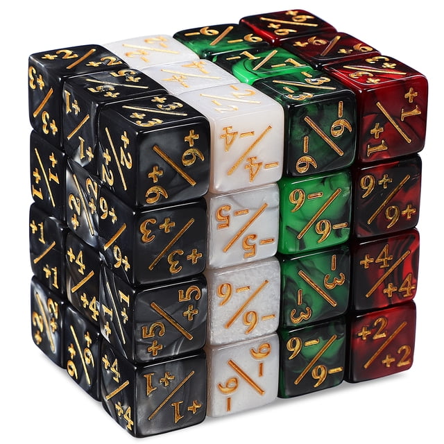 MasteelfCA 48 Pcs dés de Jeu de Mathématiques dés de Comptoir Jetons dés en Acrylique