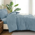 thumbnail image 3 of ANGENIA Queen Size Comforter Sets Grayish Blue - 7 Pieces Bed in a Bag Queen Bedding Comforter Sets, Soft Fluffy Boho Tufted Bed Sets with Comforter, Sheets, Pillowcases & Shams, 3 of 7