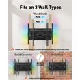 thumbnail image 3 of Soporte de Pared para TV PERLESMITH de Movimiento Completo con Luces LED para Pantallas de 28-65", 3 of 7