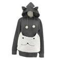 thumbnail image 4 of Portador de Perros y Gatos Yinane Sudadera con Capucha Grande Gris M, 4 of 8
