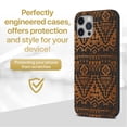 thumbnail image 2 of Case Yard Wooden Case for iPhone-11-Pro Soft TPU Silicone cover Slim Fit Shockproof Wood Protective Phone Cover for Girls Boys Men and Women Supports Wireless Charging Carpet Pattern Design, 2 of 7