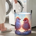 thumbnail image 4 of Lsque Heart Sky Bird Couple pattern Laundry Hamper Basket, Tall Woven Rope Hamper Basket for Clothes, Lightweight Storage Basket, Collapsible Waterproof-Medium, 4 of 8