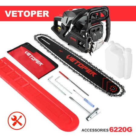 20 inch 62CC Gas Chainsaw 2-Stroke Gasoline Powered Chainsaw 6220G