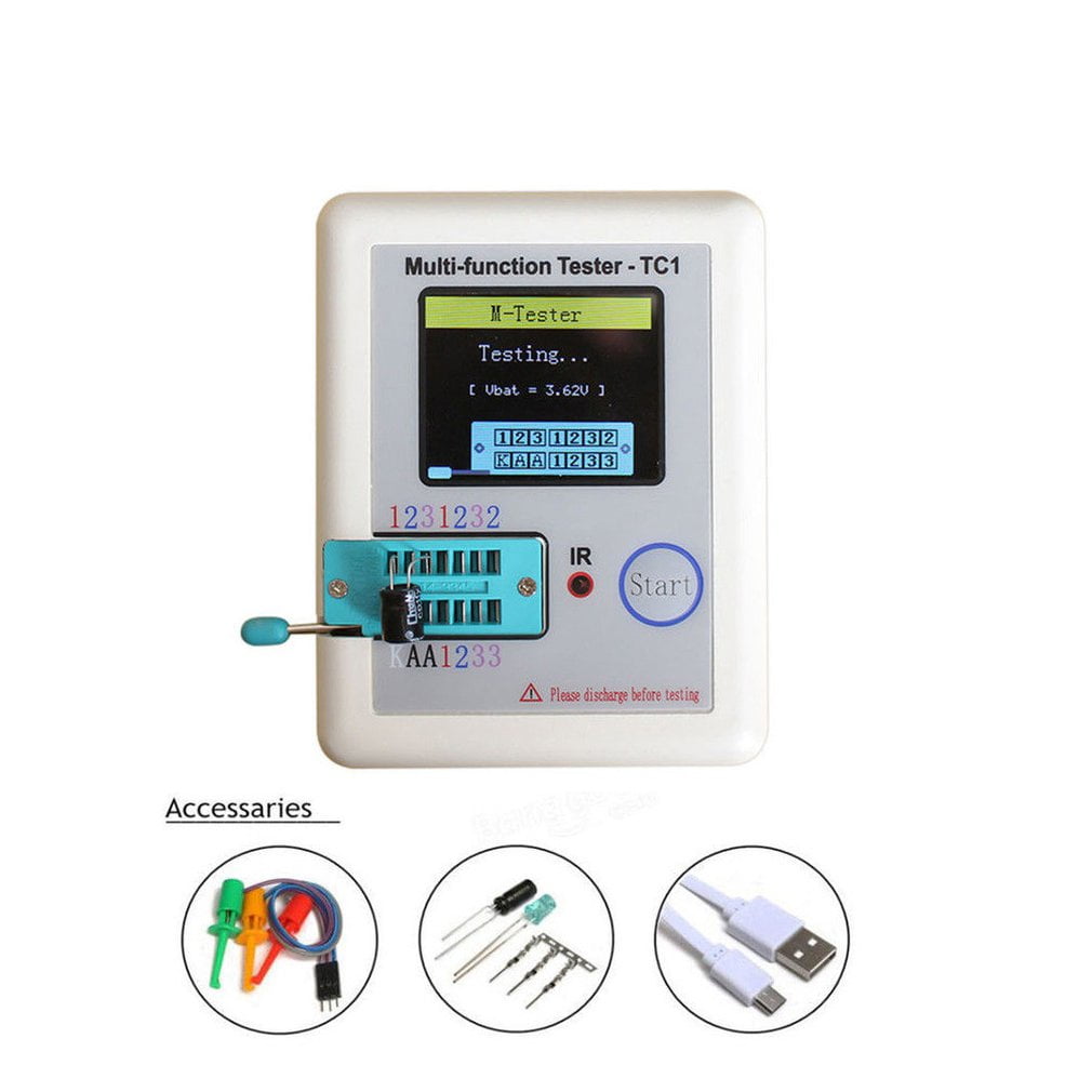 TC1 Full Color Graphics LCD Display Multifunction Transistor Tester Diodes LCR 