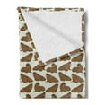 thumbnail image 2 of Walrus Soft Flannel Fleece Throw Blanket, Marine Mammal Exotic Animal Childish Funny Creature Kids Wildlife Theme, Cozy Plush for Indoor and Outdoor Use, 70" x 90", Caramel and Eggshell, by Ambesonne, 2 of 5