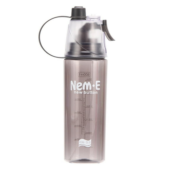 Huayishang Water Bottle Spray Water Bottle for Drinking Sports Water Bottle Cycling 600Ml for Cycling Running Mountaineering Hiking Gym Climbing, Kitchen Essentials Clearance Sale Black