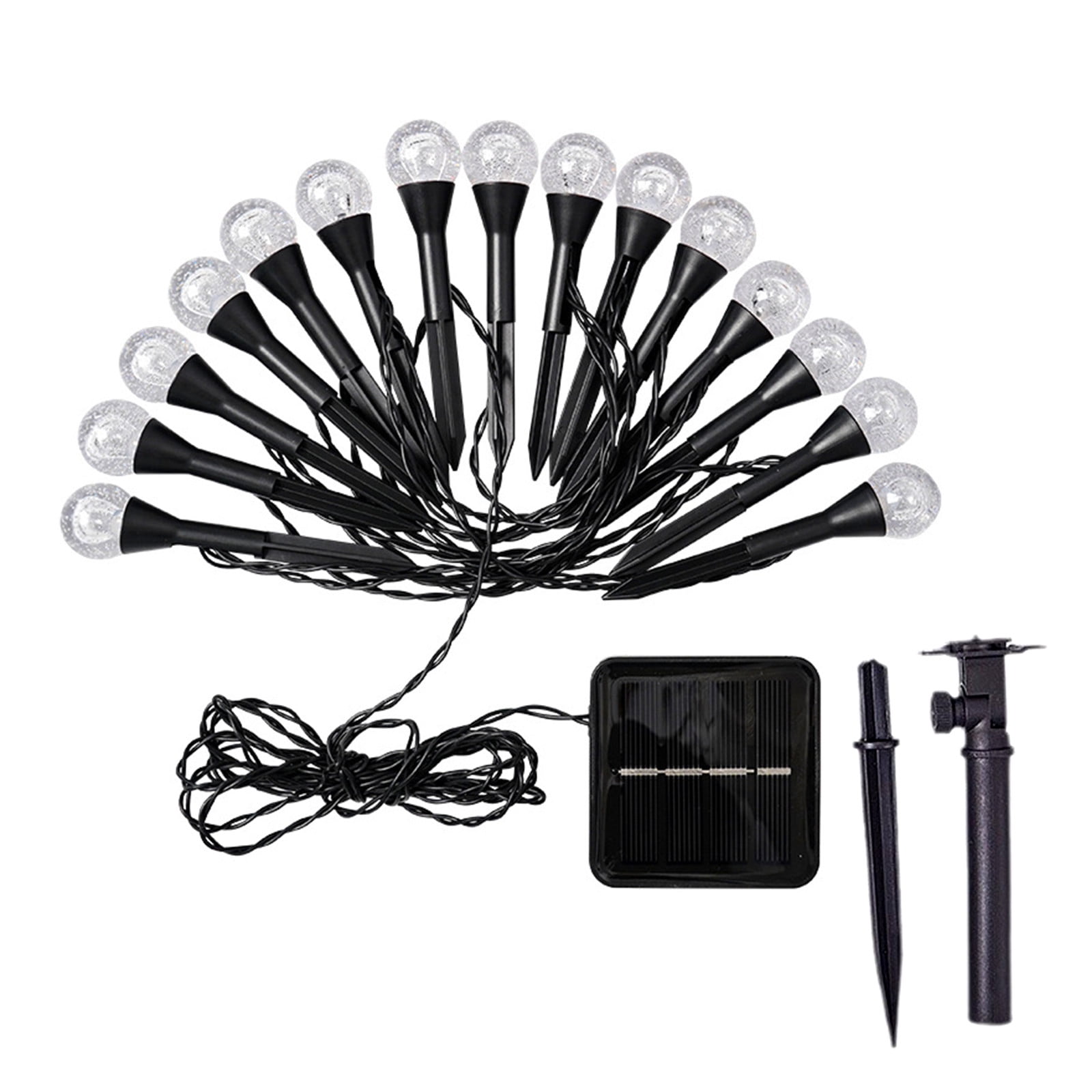 Solar Pathway Lights Solar Lights Outdoor Waterproof 15 Pcs Cold White LED Ground Lights With Rechargeable Battery Power,For Garden Patio Yard Landscape Lawn Driveway Walkway Path