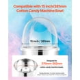 thumbnail image 2 of VEVOR Cotton Candy Machine Cover, Transparent Acrylic Dome Bubble Shield, Cotton Candy Machine Bubble Shield Compatible with 15inch Cottons Candies Machines Bowl for Party, Shops,Bottom Groove Design, 2 of 9