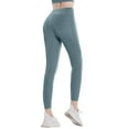 thumbnail image 2 of High Waisted Leggings for Women Stretchy Tummy Control Yoga Pants Comfy Fashion Tight Skinny Running Thermal Tights Turquoise 3XL, 2 of 4
