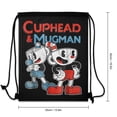 thumbnail image 3 of The Cuphead Show Drawstring Backpack Sports Gym Bag Water Resistant String Bag Cinch Bag for Women Men, 3 of 7