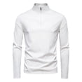 thumbnail image 2 of pstuiky Camisas de manga larga abrigadas para hombre, Camisa de manga larga con media cremallera y cuello alto para hombre, con protección solar UPF100+, para primavera y verano m, 2 of 4