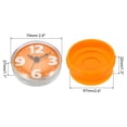thumbnail image 2 of Waterproof Shower Clock Mini Bathroom Mirror Wall Clocks with Suction Cup, Orange, 2 of 7
