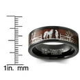 thumbnail image 2 of Metal Masters Mens Black Tungsten Horse Equestrian Ring Wedding Band Wood Rancher Stallion Brown, 2 of 4