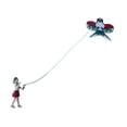 thumbnail image 3 of MERIGLARE 1:64 Scale Miniature Kite Flying Figure Lightweight Multifunctional Handmade Red Dress Girl, 3 of 9