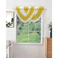 thumbnail image 2 of Waterfall Valances for Windows, Yellow Geometric Kitchen Sheer Valance Curtains, Modern Striped Abstract Art Aesthetics Rod Pocket Elegant Swag Valances for Living Room Bedroom, 47.2"x38.5", 1 Panel, 2 of 8