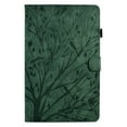thumbnail image 5 of Tablet Case for Samsung Galaxy Tab S9/S8/S7, Embossed Tree Pattern PU Leather Book Style Smart Auto Wake/Sleep Cover with Stand Card Slots Magnetic Clasp Shockproof Case, Green, 5 of 9