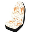thumbnail image 2 of Orange pet shop pattern Car Seat Cover 2 Piece Set Saddle Blanket Carseat Universal Fit for Vehicle Sedan SUV, 2 of 5