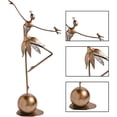 thumbnail image 3 of Dserhfy Ornament Vintage Metal Dancing Girl Garden Statue Waterproof Fade Resistant Ornament Outdoor Decoration, 3 of 8